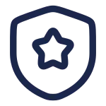Shield Star SVG Icon